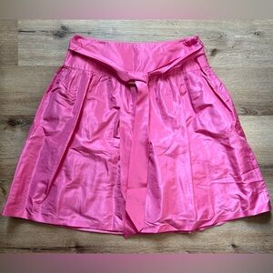Lilly Pulitzer Vintage High Rise Tulle Mini Skirt Belted in Fuchsia Hot Pink